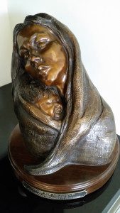 Tears for my People — bronze sculpture by Sharon McConnell
