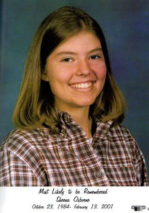 Sheena's yearbook photo — Most Likely to be Remembered