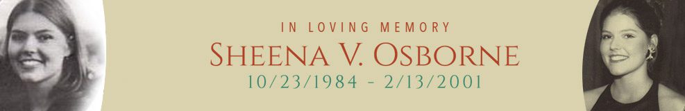 In memory of Sheena Vesta Osborne